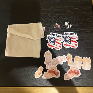 Brandy Melville Assorted Stickers and Pins